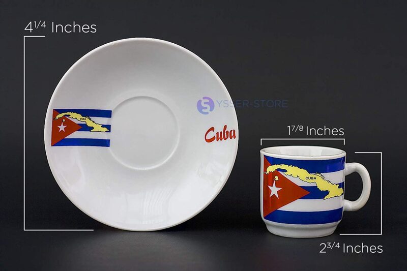 Cuban Expresso Cup Set w/ 6 cups ~ 6 saucers (12 Pieces) ⋆ Mail