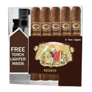 Romeo-Y-Julieta-Reserve-Toro-Cigar-Collection-With-Lighter-Natural-Box-Of-5-300X300