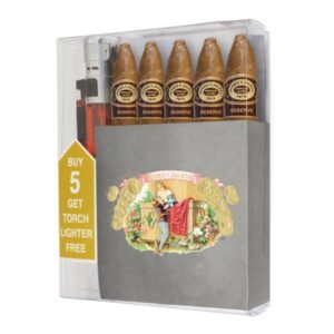 Romeo-Y-Julieta-Reserve-Figurado-Cigar-Collection-With-Lighter-Natural-Box-Of-5-300X300