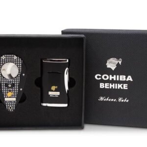 Cohiba Behike Double Blade Cigar Cutter And Lighter Set By Xikar