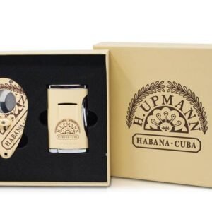 H UPMANN DOUBLE BLADE Cigar Cutter and Lighter Set by Xikar